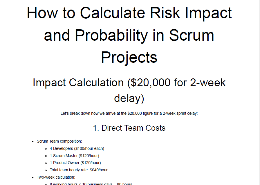 How to Calculate Risk Impact